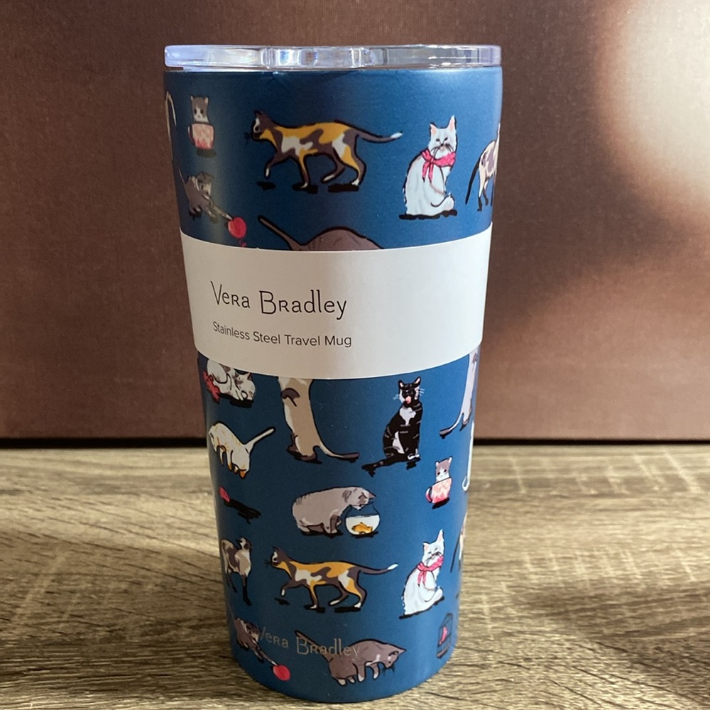 VB 20 oz Stainless Steel Mug Cat’s Meow NWT